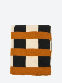 Jo Gordon - Brushed Blanket Scarf in Black/Oatmeal