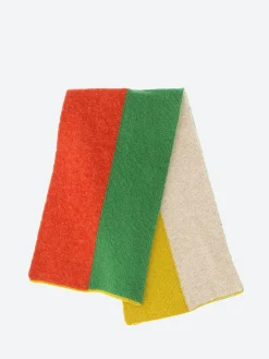 Jo Gordon - Small Two Sided Scarf in Furnace/Pagoda Green