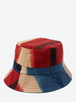 Kardo - Clamp Dyed Bucket Hat in Red and Yellow