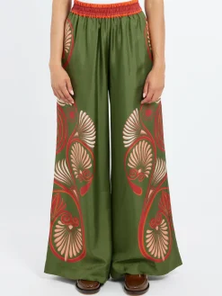 La DoubleJ - Palazzo Pants in Kerylos Placée Green