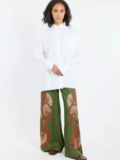 La DoubleJ - Palazzo Pants in Kerylos Placée Green