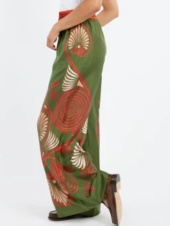 La DoubleJ - Palazzo Pants in Kerylos Placée Green