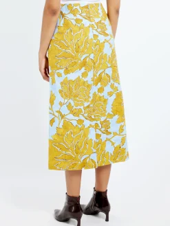 La DoubleJ - Pencil Skirt in Tangle Light Blue