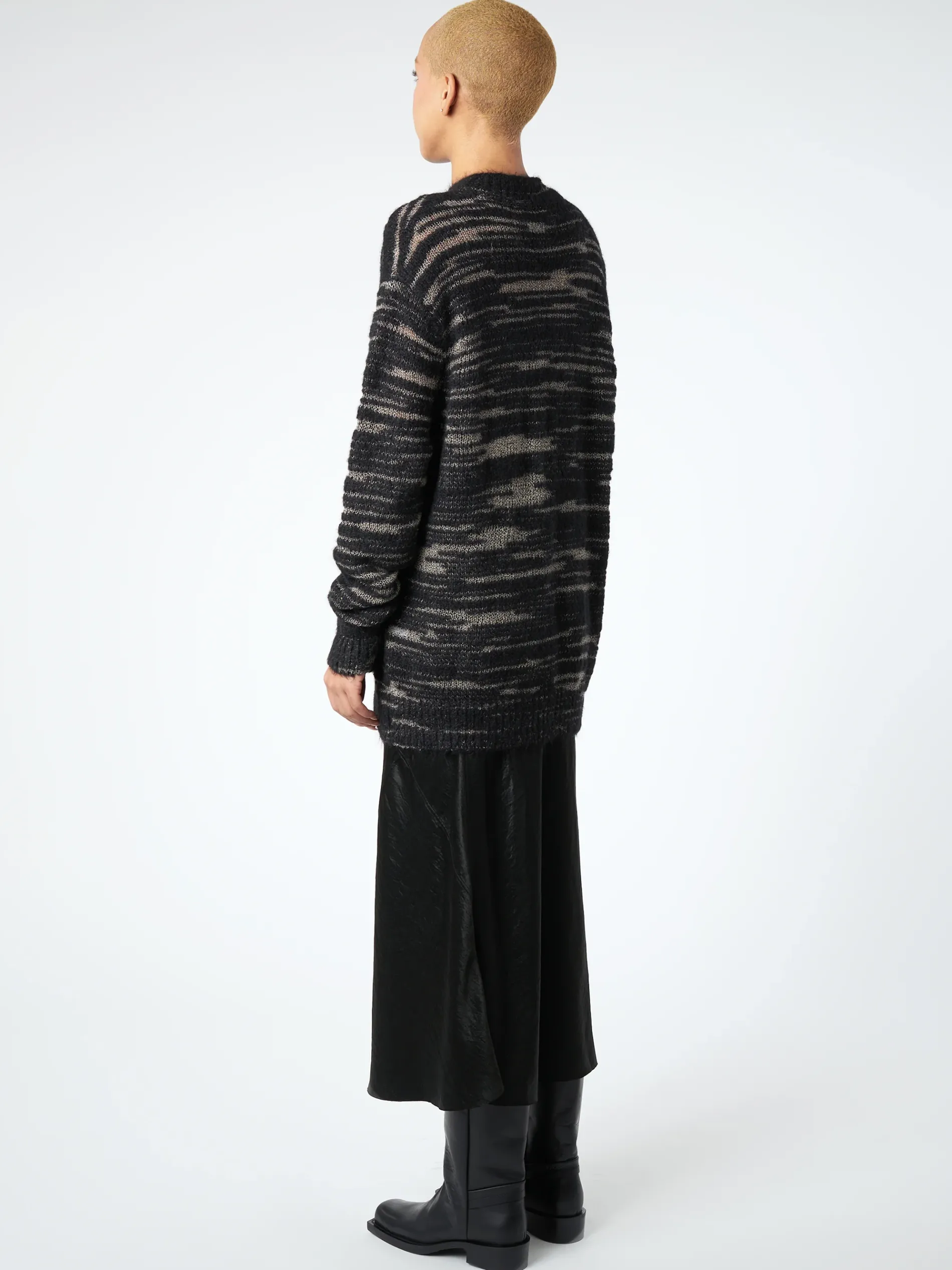 Lauren Manoogian - Handknit Threadbare Crewneck in Black