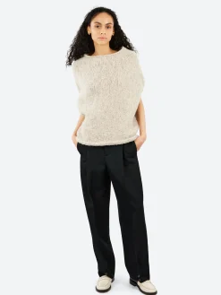 Lauren Manoogian - Handknit Shoulder Shell in Pebble