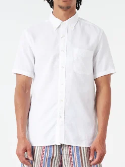 Linen Coolmax Button-Down Short Sleeve Shirt