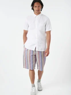 Linen Coolmax Button-Down Short Sleeve Shirt