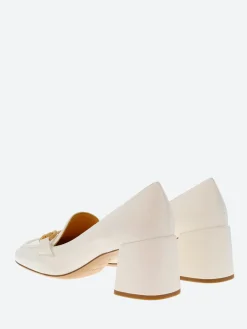 Mara Bini - Tania Heeled Loafer in Off White Seta
