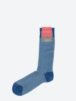 Marcoliani - Birdseye Socks in Ocean