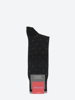 Marcoliani - Micro Paisley Sock in Charcoal