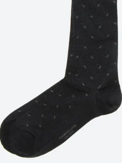 Marcoliani - Micro Paisley Sock in Charcoal