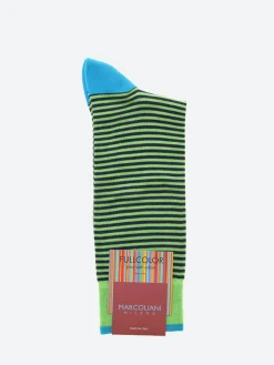 Marcoliani - Palio Stripe Sock in Apple