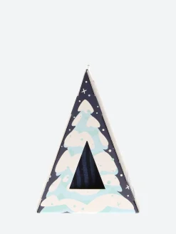 Marcoliani - Xmas Single Pack Sock in Blue and Grey