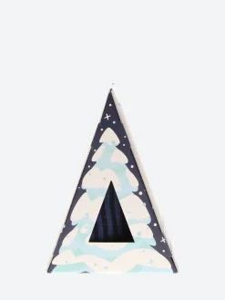 Marcoliani - Xmas Single Pack Sock in Blue and Grey