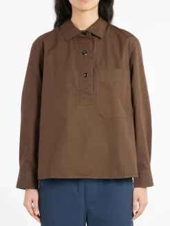Margaret Howell - MHL Big Pocket Swing Shirt in Carob