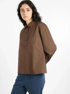 Margaret Howell - MHL Big Pocket Swing Shirt in Carob
