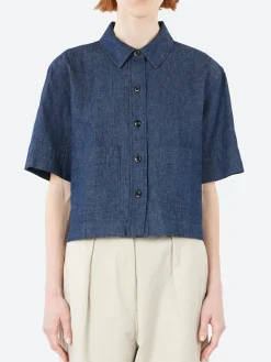 Margaret Howell - MHL Cropped Uniform Shirt in Indigo