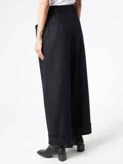 Margaret Howell - Relaxed Crop Flannel Pant in Navy