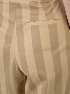 Marimekko - Ajassa Linja Cotton Trousers in Beige/Brown