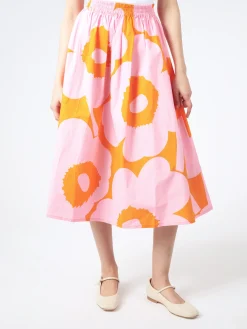 Marimekko - Garrel Unikko Skirt in Pink/Orange