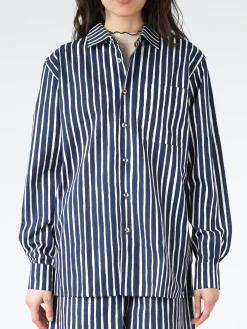 Marimekko - Jokapoika Shirt in Dark Blue and White