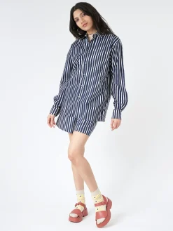 Marimekko - Jokapoika Shirt in Dark Blue and White