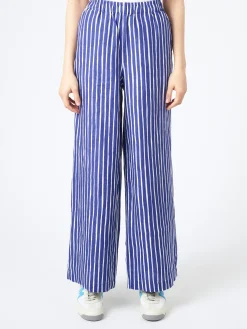 Marimekko - Merivirta Piccolo Trousers in Blue and Off White