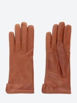Mario Portolano - 2777 Nappa Short Gloves in Cognac