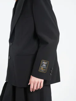 Marni - Blazer with Contrast Stitching in Black