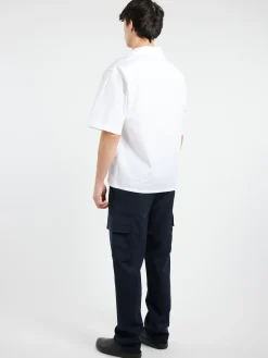 Marni - Bowling Shirt with Hidden Logo in Lily White