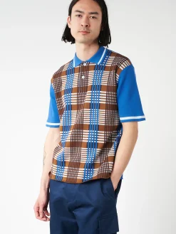 Marni - Checked Cotton Polo Shirt in Cigar
