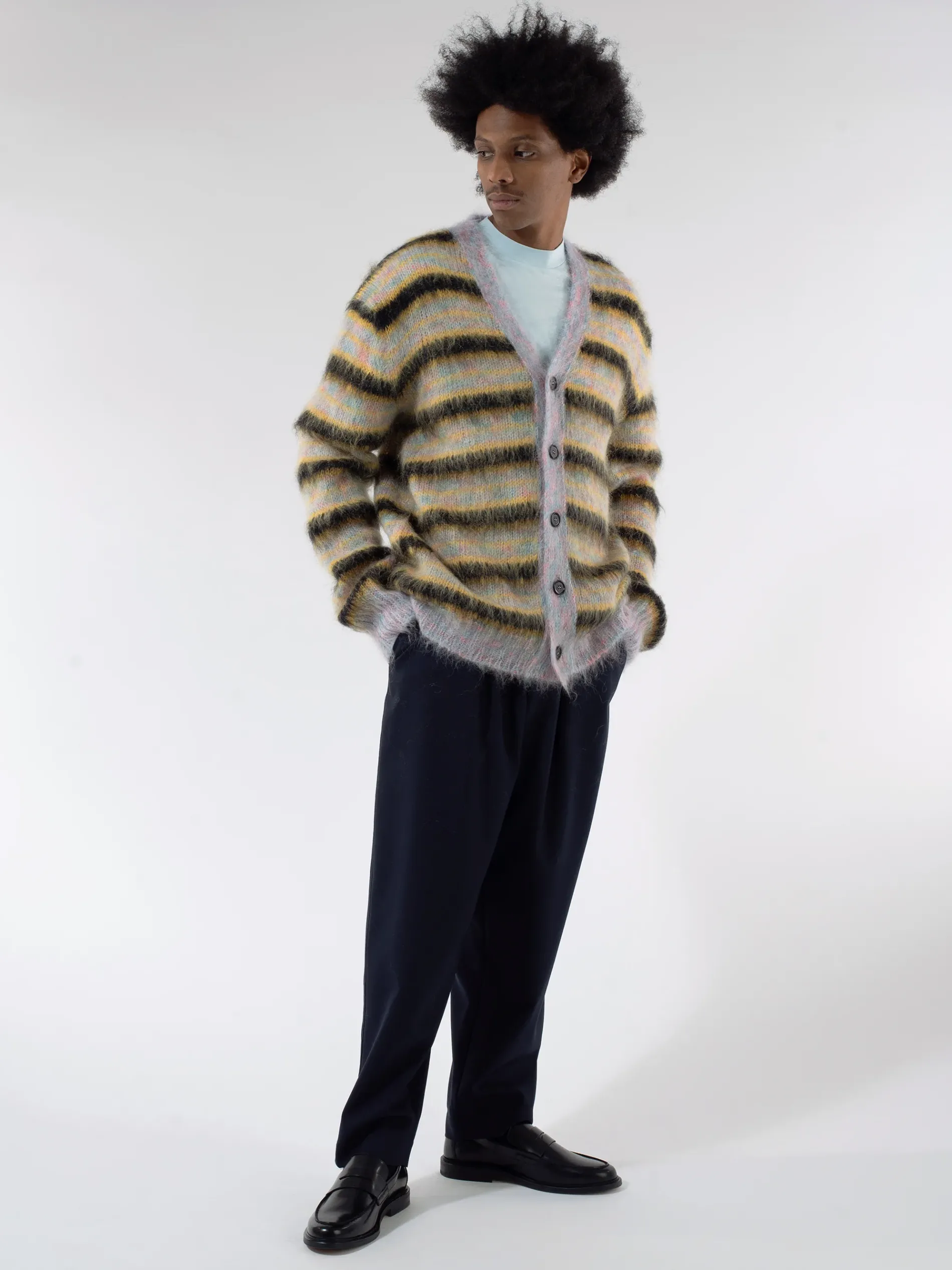 Marni - Cotton Gabardine Pants in Blue Black