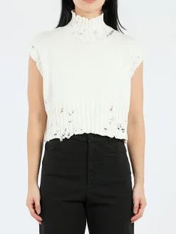 Marni - Cropped Vest in Lily White