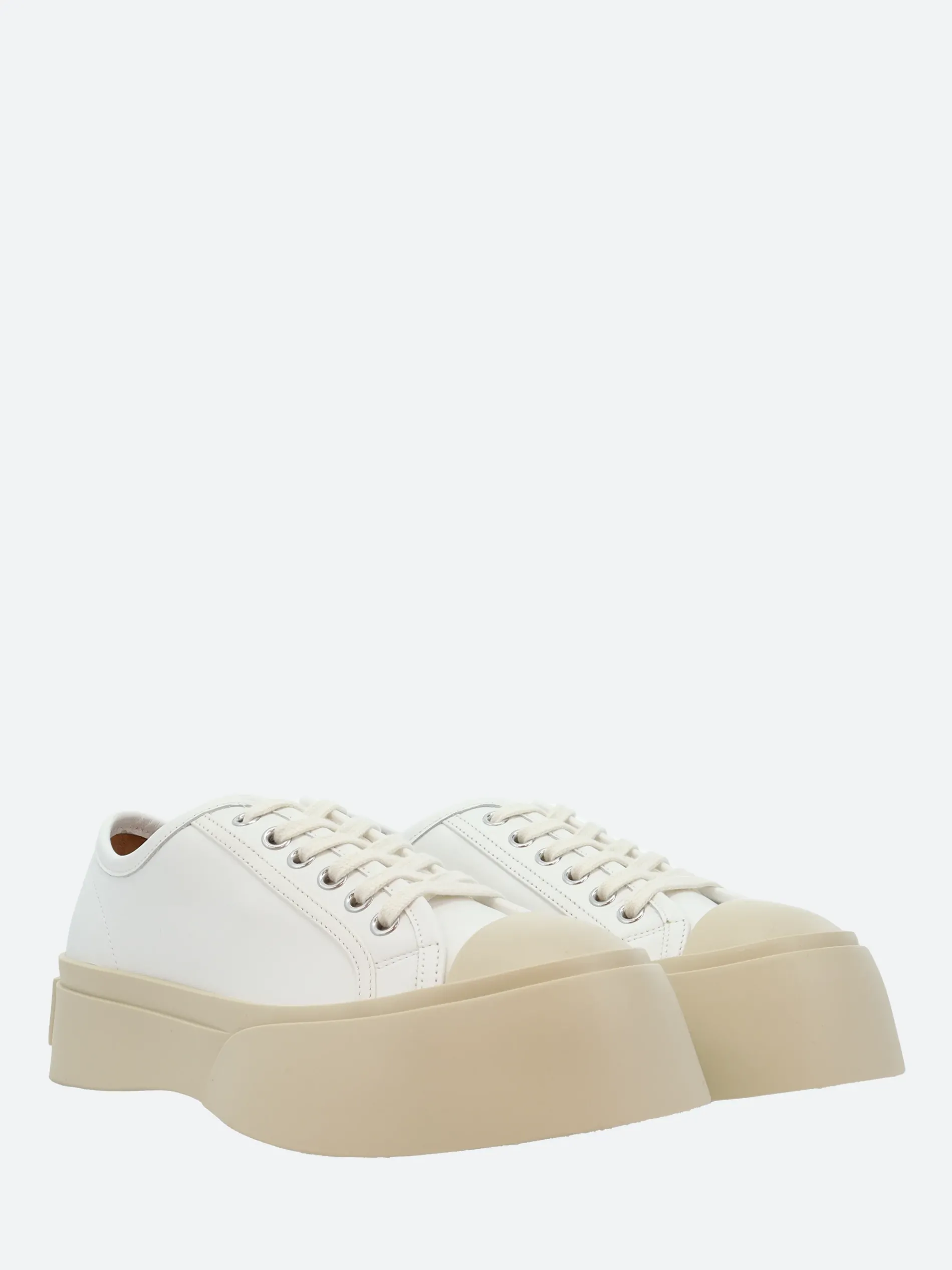 Marni - Pablo Laced Up Sneakers in Lily White