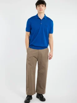 Marni - Polo Shirt with Marni Mending in Bluette