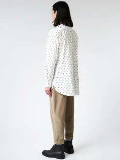 Marni - Poplin Long-Sleeved Shirt with Polka Dots in Lily White