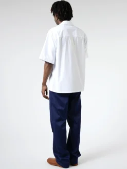 Marni - Short Sleeve Logo Poplin Shirt in Lily White