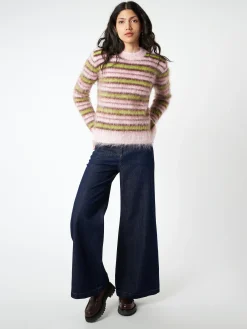 Marni - Striped Mohair and Wool Sweater in Quartz