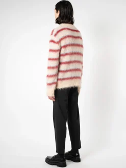 Marni - Striped Mohair Sweater in Tan