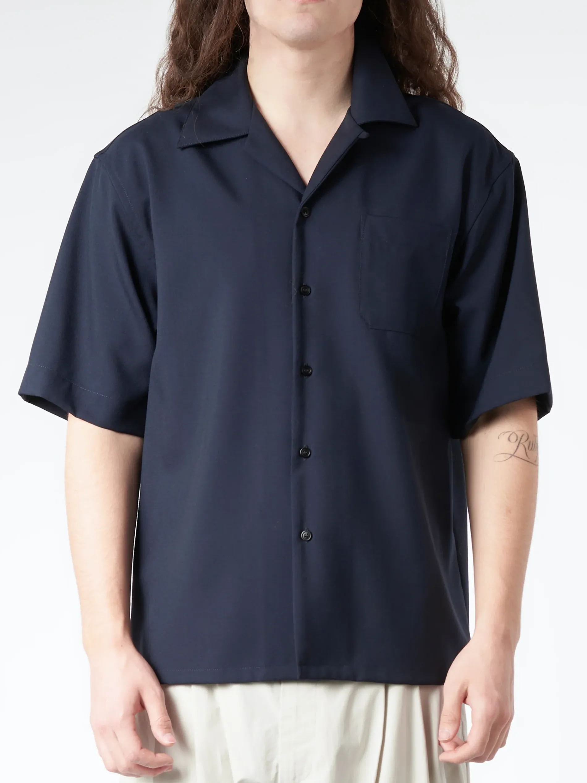 Marni - Tropical Wool Bowling Shirt in Blue and Black