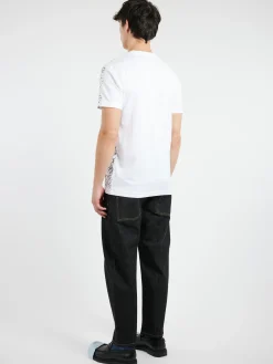 Marni - T-Shirt with Marni Scribble Motif in Lily White