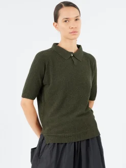 Ma'ry'ya - YPK002 Polo in Moss Green