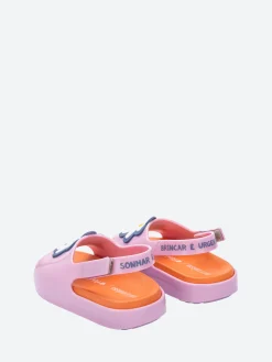 Melissa - Cloud Sandal + Fabula in Pink and Orange