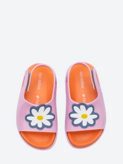 Melissa - Cloud Sandal + Fabula in Pink and Orange
