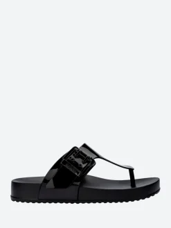 Melissa - Cozy Flip Flop in Black