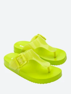 Melissa - Cozy Flip Flop in Acid Green