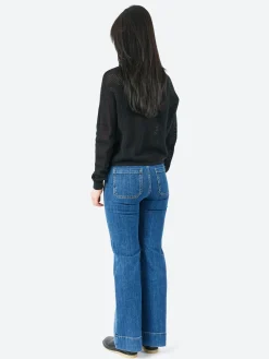 Merz b. Schwanen - CROCHET01 Crochet Pullover in Deep Black