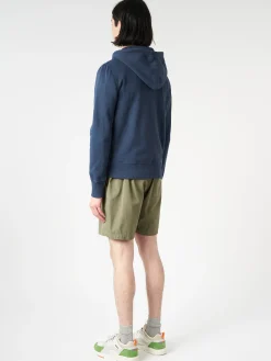 Merz b. Schwanen - Hooded Zip Up in Denim Blue