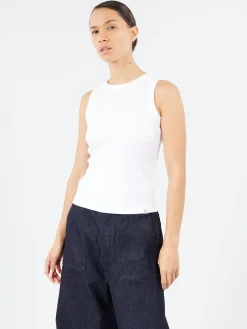 Merz b. Schwanen - Iconic Ribbed Tank in White