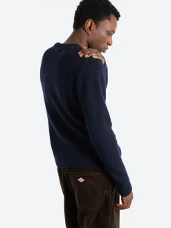 Merz b. Schwanen - LOCC02 Ribbed Pullover in Dark Navy